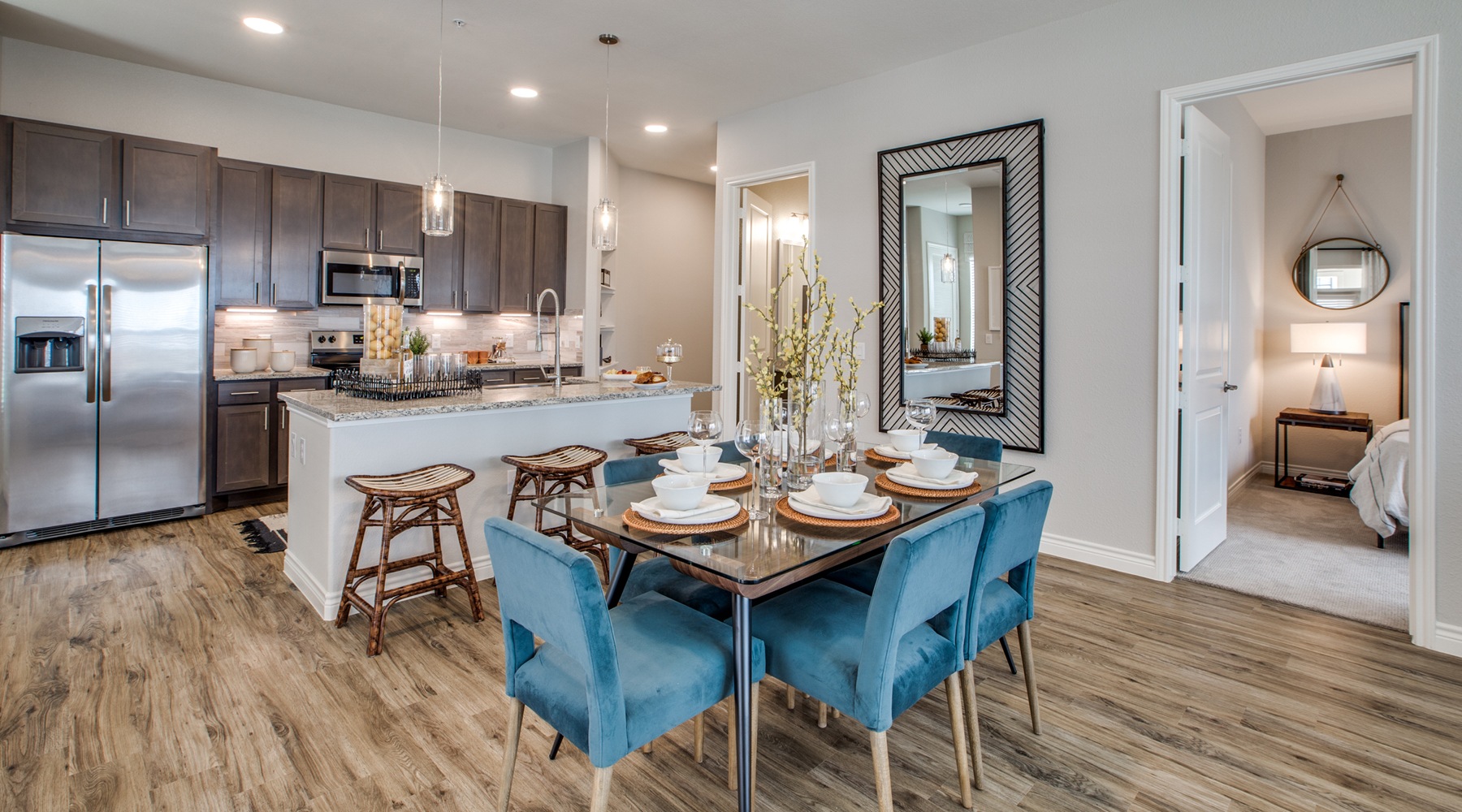Well-lit kitchen with ample counter space