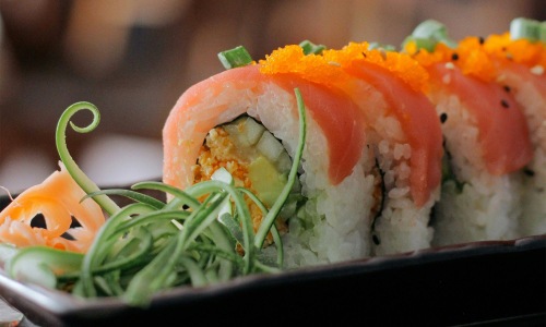 sushi on a plate